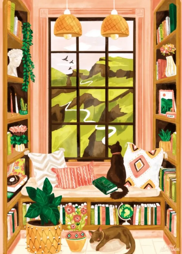 Pieces & Peace Cathie Illustrates - Murmure sur les Collines* Déco Et Objets|Chats