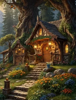 SunsOut Chalet De La Forêt*Enfant Cottages Et Châlets|Forêts, Fleurs Et Jardins