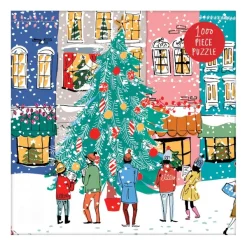 Galison Chanteurs de Noël - Puzzle de 1000 Pièces en Boîte Carré*Femme Noël|Neige