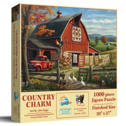 SunsOut Charme Campagnard* Animaux De La Ferme|De 1 000 Pièces