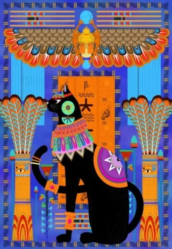 Grafika Chat Egyptien - Bleu* Chats|Déco Et Objets