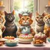 Alipson Puzzle Chats Pâtissiers en Action* Chats|Déco Culinaire