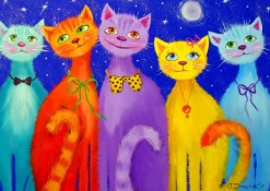 Enjoy Puzzle Chats Souriants* Chats|Art