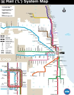 New York Puzzle Company Chicago Transit Map Mini* Pièces Mini|Cartes Du Monde