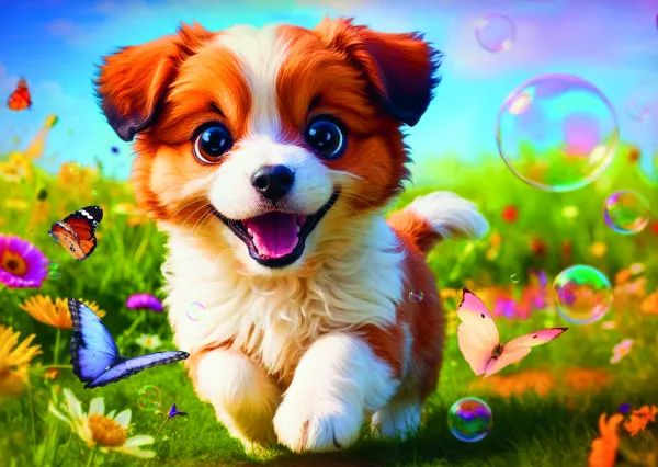 Trefl Chiot Heureux* Chiens|De 500 À 999 Pièces