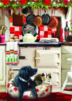 Otter House Puzzle Christmas Kitchen*Femme Chiens|Rétros Et Nostalgie
