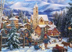 Bluebird Puzzle Chuck Pinson - Sledding To Town*Femme De 1 500 Pièces|De 1 500 Pièces