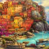 Grafika Chuck Pinson - Chuck Pinson - A Beautiful Day at Cinque Terre* Bateaux|Villes Et Villages