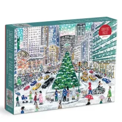 Galison Chutes de Neige sur Park Avenue - Puzzle 1000 Pièces*Femme Noël|Neige