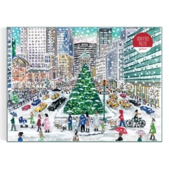 Galison Chutes de Neige sur Park Avenue - Puzzle 1000 Pièces*Femme Noël|Neige