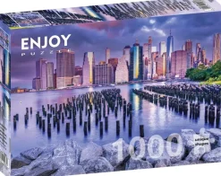 Enjoy Puzzle Cloudy Sky Over Manhattan, New York* Villes Et Villages|États-Unis Et Canada