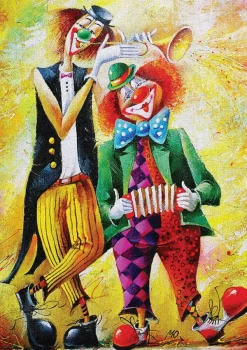 Art Puzzle Clowns Musiciens*Femme Musique, Danse, Instruments|Humour, Satire Et Wasgij