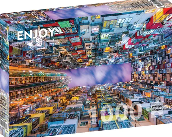Enjoy Puzzle Colorful Apartment Building, Hong Kong* Pays D'Asie|Villes Et Villages