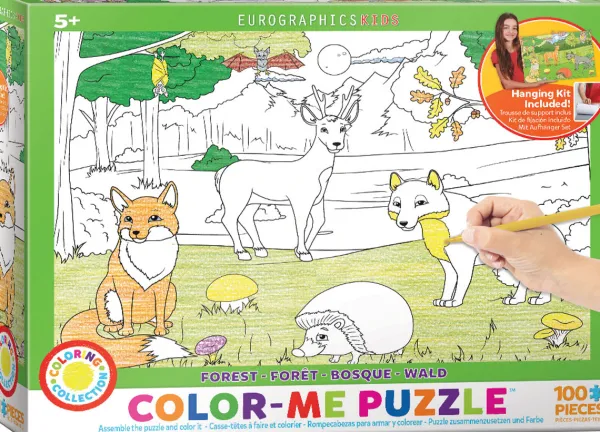 Eurographics Color-Me Puzzle - Forêt*Enfant Animaux De La Forêt|Dès 6 Ans : 50 À 100 Pièces
