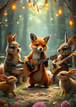 Bluebird Puzzle Concert en Forêt* Animaux De La Forêt|Forêts, Fleurs Et Jardins