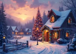 Bluebird Puzzle Cottage à Noël*Femme Noël|Neige