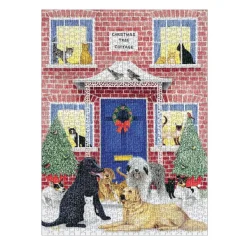 Galison Cottage de Noël - Puzzle Boîte Carré de 1000 pièces* Chiens|Cottages Et Châlets