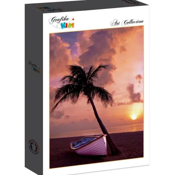 Grafika Kids Coucher de Soleil au Paradis*Enfant Bateaux|Soleil, Lune