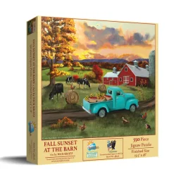 SunsOut Coucher de soleil d'automne à la grange* Animaux De La Ferme|Rétros Et Nostalgie