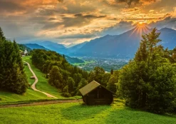 Schmidt Spiele Coucher de Soleil sur Wamberg* De 1 500 Pièces|De 1 500 Pièces