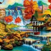 Bluebird Puzzle Country House by the Water Fall* Cascades|Cottages Et Châlets