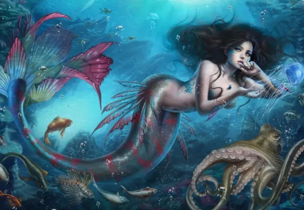 Grafika Cris Ortega - As Deep as my Song goes*Femme Puzzles Pour Enfants|Animaux Marins