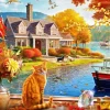 Bluebird Puzzle Crisp Fall View* Chats|Cottages Et Châlets