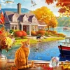 Bluebird Puzzle Crisp Fall View* Chats|Cottages Et Châlets