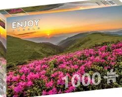 Enjoy Puzzle Crépuscule Rose* Soleil, Lune|Forêts, Fleurs Et Jardins