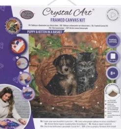 Crystal Art - Kit Broderie Diamant - Chat et Chien* Broderie Diamant|Chiens