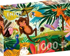 Enjoy Puzzle Dans la jungle* Animaux De La Forêt|De 1 000 Pièces