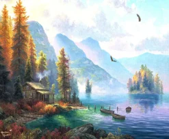 SunsOut Débarcadère du Lac Eagle* Animaux De La Forêt|Cottages Et Châlets