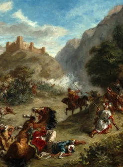 Grafika Delacroix Eugène - Eugène Delacroix : Arabes tiraillés dans les montagnes* De 2 000 Pièces|De 2 000 Pièces