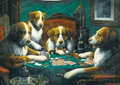 Magnolia Dogs Playing Poker* Chiens|De 1 000 Pièces