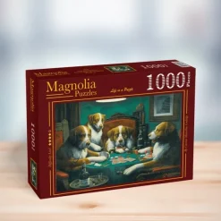 Magnolia Dogs Playing Poker* Chiens|De 1 000 Pièces