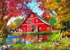 Bluebird Puzzle Dominic Davison - Sunny Autumn At The Barn* Forêts, Fleurs Et Jardins|De 500 À 999 Pièces