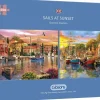 Gibsons Dominic Davison - 2 Puzzles - Sails at Sunset* Bateaux|Ports