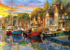 Gibsons Dominic Davison - 2 Puzzles - Sails at Sunset* Bateaux|Ports