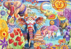 Bluebird Puzzle Elephants in the Garden* Art|De 1 000 Pièces