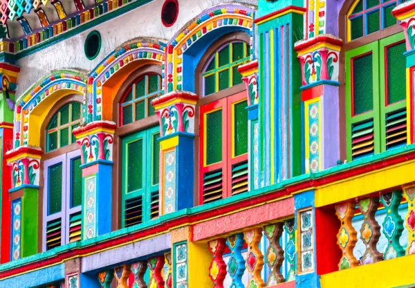 Bluebird Puzzle Façade Colorée, Singapour* Villes Et Villages|De 1 000 Pièces