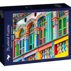 Bluebird Puzzle Façade Colorée, Singapour* Villes Et Villages|De 1 000 Pièces