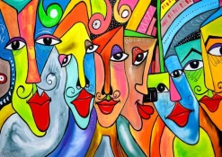 Enjoy Puzzle Faces of Life*Femme Déco Et Objets|Hommes Et Femmes