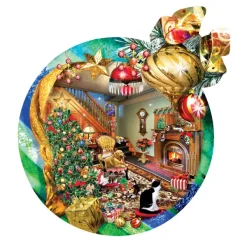 SunsOut Fireside Ornament*Femme Forme|Chiens