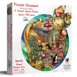 SunsOut Fireside Ornament*Femme Forme|Chiens