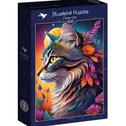 Bluebird Puzzle Floral Cat* Chats|Forêts, Fleurs Et Jardins