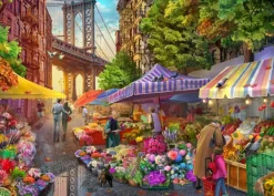 Bluebird Puzzle Flower Market Brooklyn* Villes Et Villages|États-Unis Et Canada