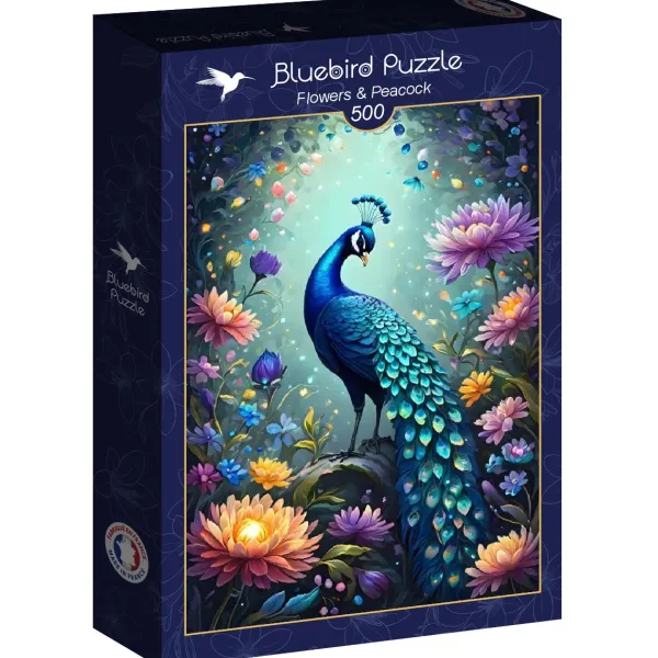 Bluebird Puzzle Flowers & Peacock* Oiseaux|Forêts, Fleurs Et Jardins