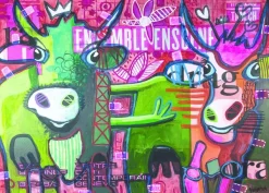 Heye Fredi Gertsch - Cool Cattle - Striped Cows* Animaux De La Ferme|Collages