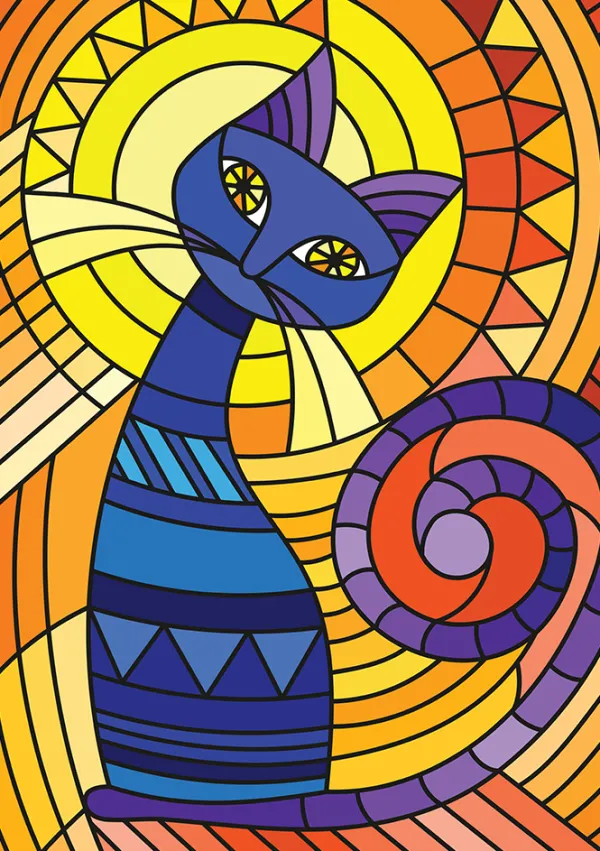 Yazz Geometric Cat* Châteaux Et Palaces|De 1 000 Pièces