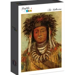 Grafika Kids George Catlin : Chef Indien - Ojibbeway, 1843*Enfant Art|Dès 6 Ans : 50 À 100 Pièces